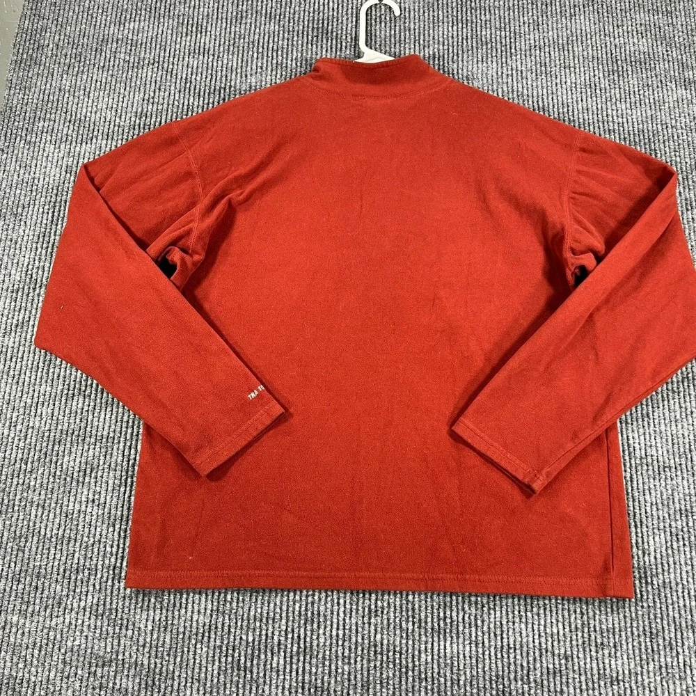 The North Face Pullover Fleece Mens Medium Red Long Sleeve 1/4 Zip Mock Neck‎